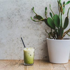 ICED CARAMEL COCONUT MATCHA LATTE